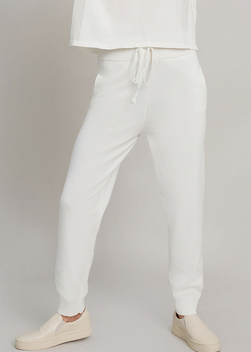 Organik Pamuk Beyaz Triko Jogging Pantolon · 7