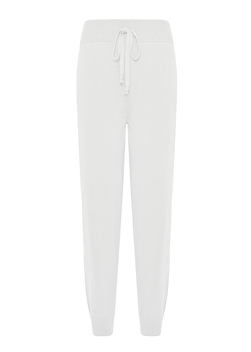 Organik Pamuk Beyaz Triko Jogging Pantolon · 8