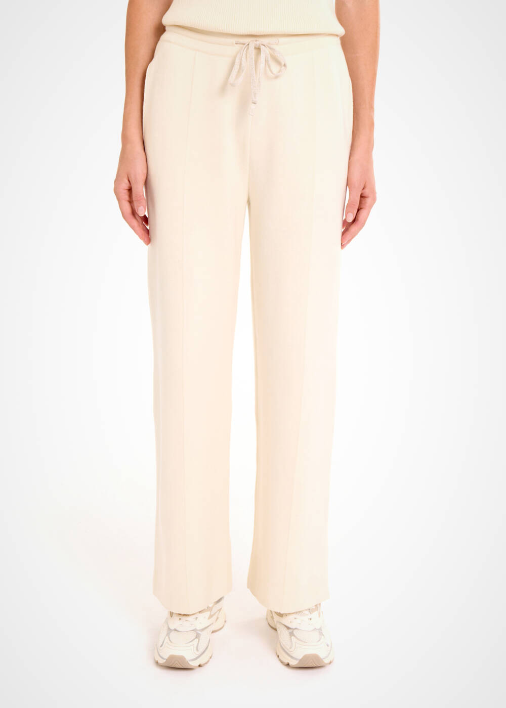 Organik Pamuk Krem Loungewear Triko Pantolon - 1