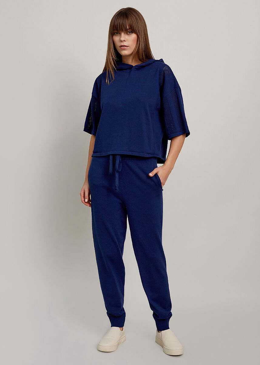 Organik Pamuk Lacivert Triko Jogging Pantolon · 2