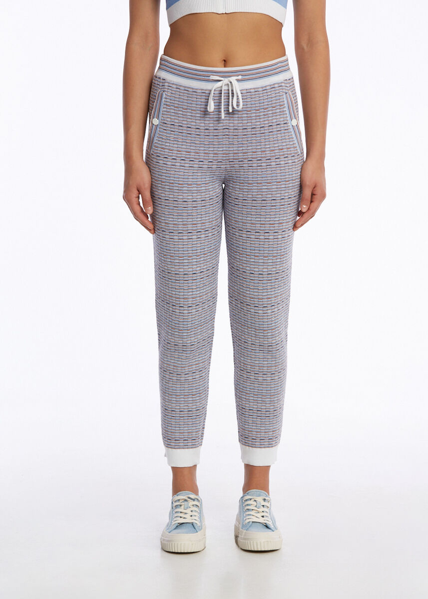 Organik Pamuk Mavi Triko Spor Pantolon - KNITSS