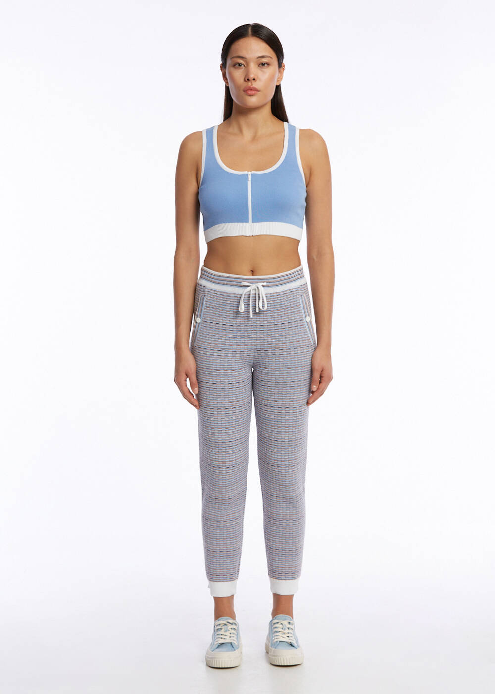 Organik Pamuk Mavi Triko Spor Pantolon - 2