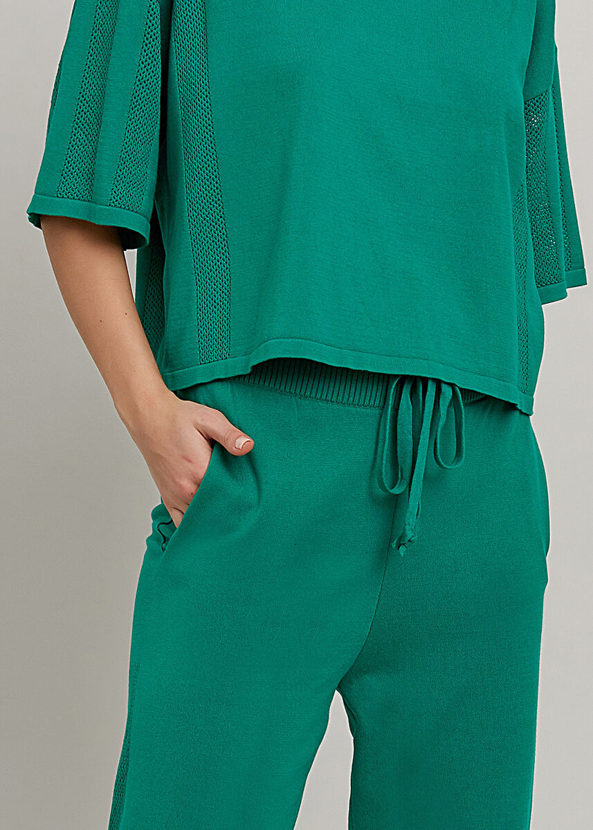 Organik Pamuk Yeşil Triko Jogging Pantolon · 5