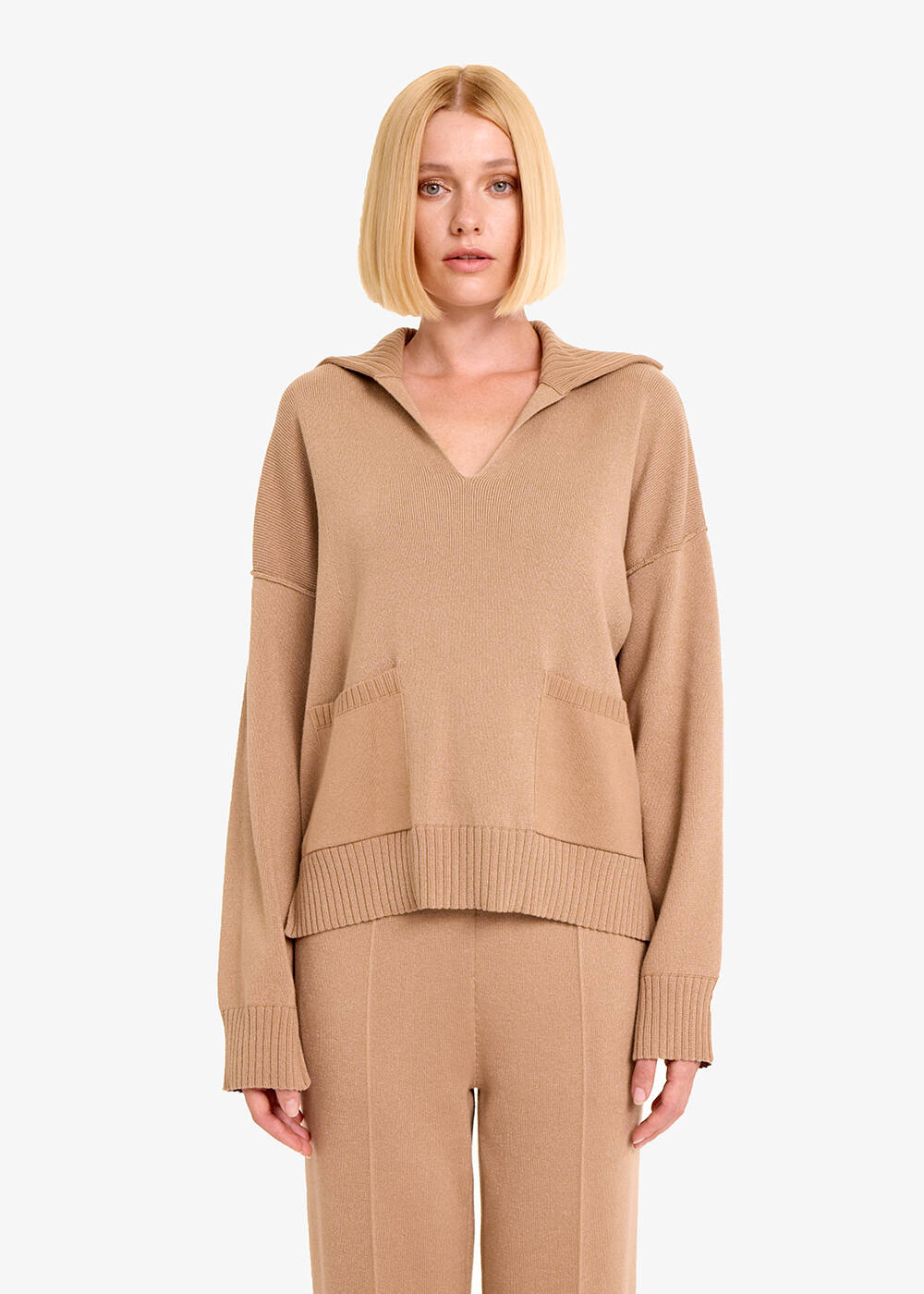 OVERSIZE CAMEL SWEATER - 1