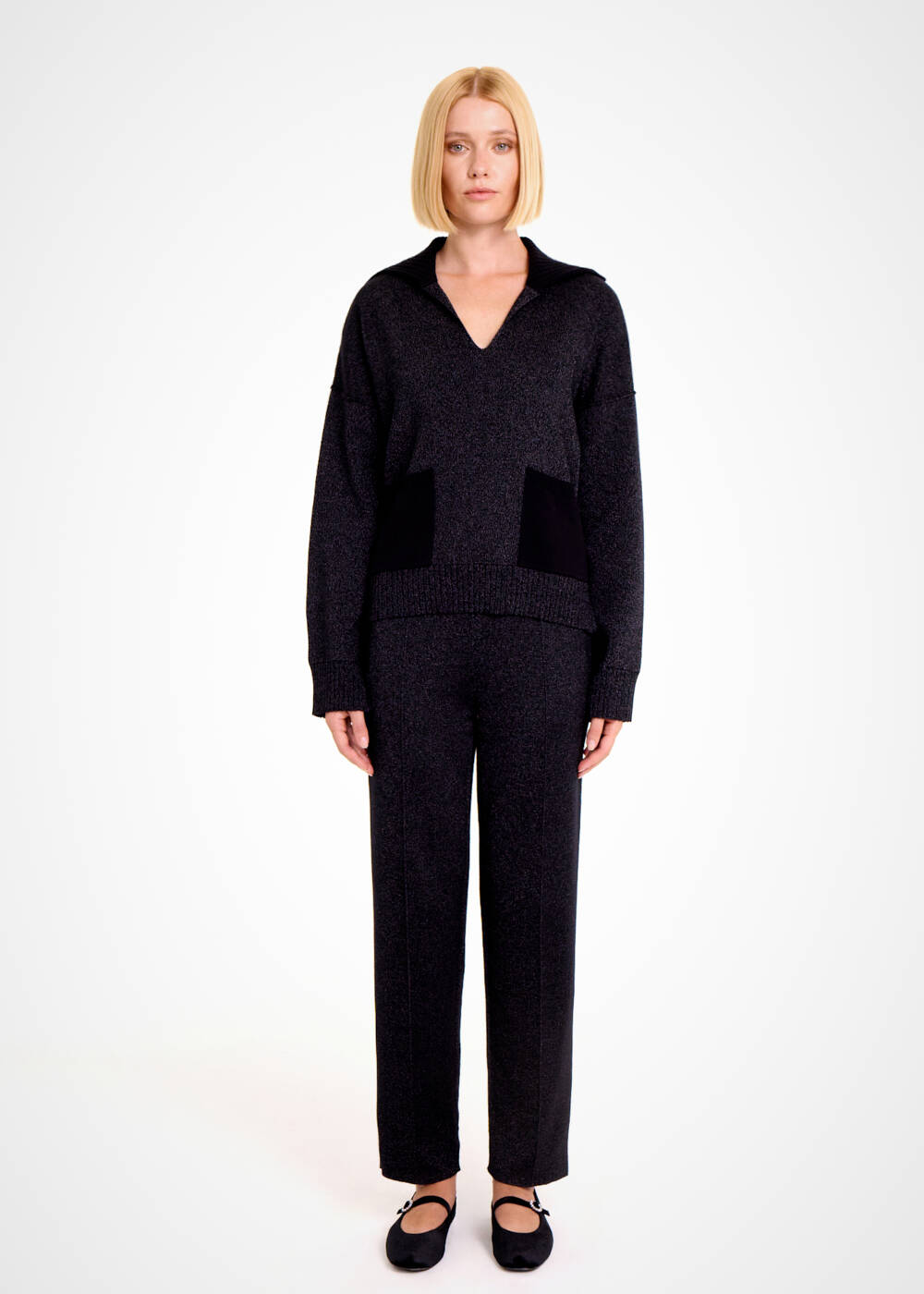 Oversize Siyah Triko - 2
