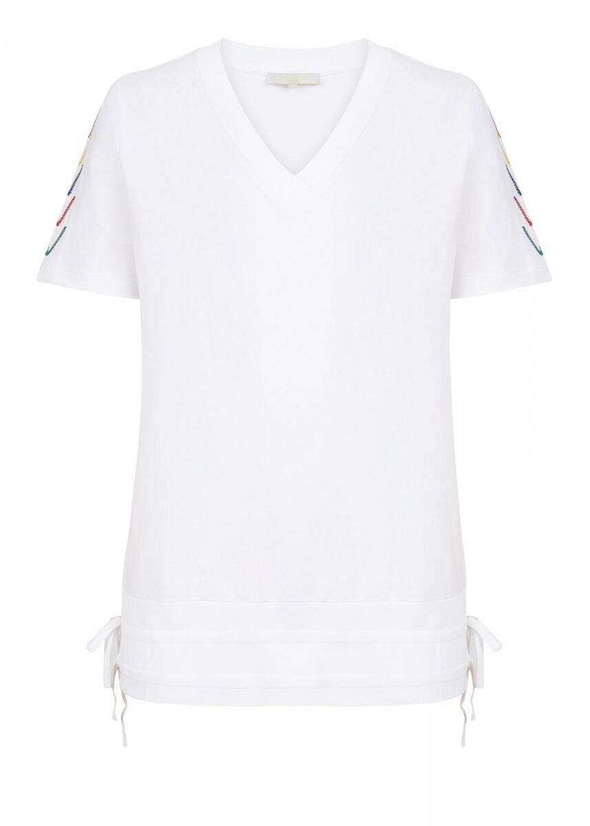 Pamuk V Yaka Beyaz T-Shirt · 8