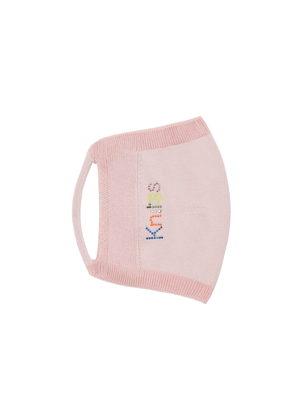 Pamuk Yıkanabilir Pembe Triko Maske - 1