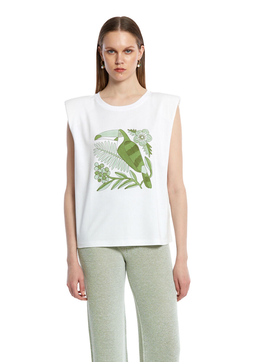 Papağan Desenli T-Shirt - KNITSS