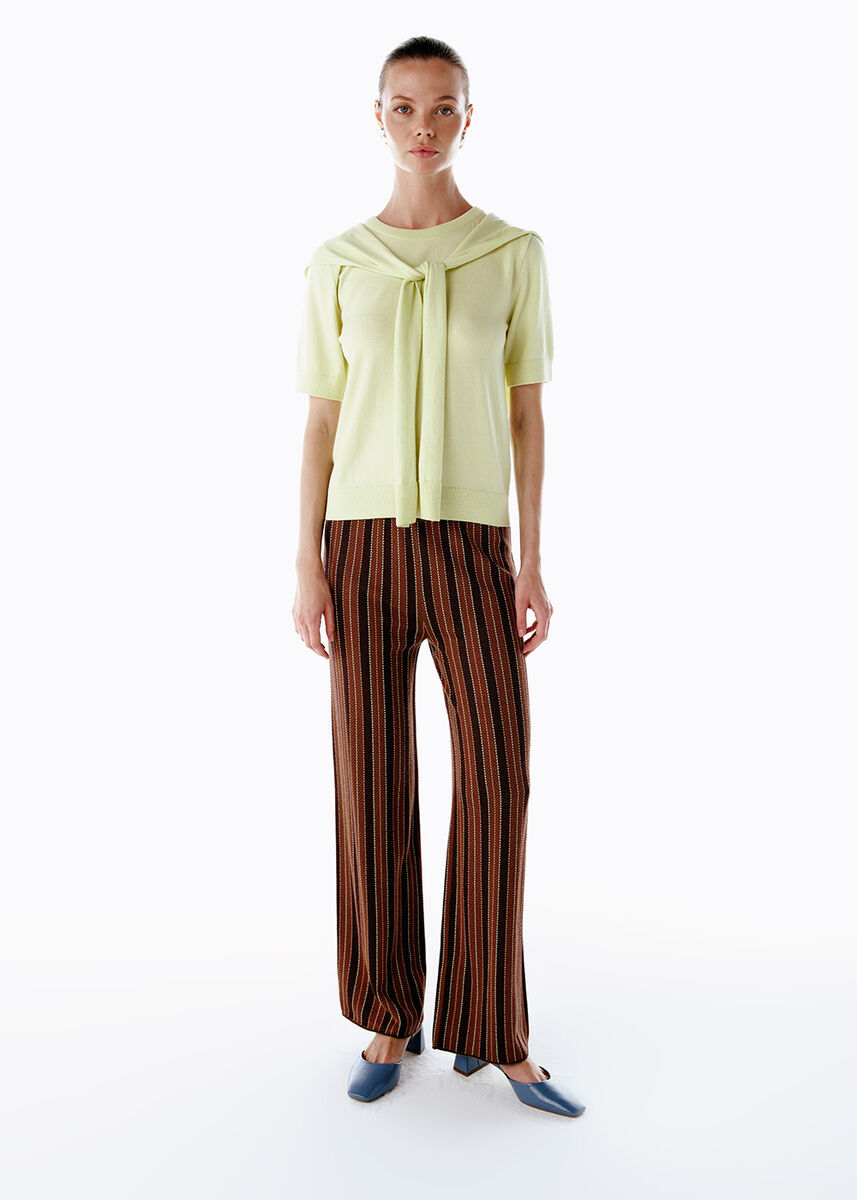 Patchwork Desenli Triko Pantolon - KNITSS