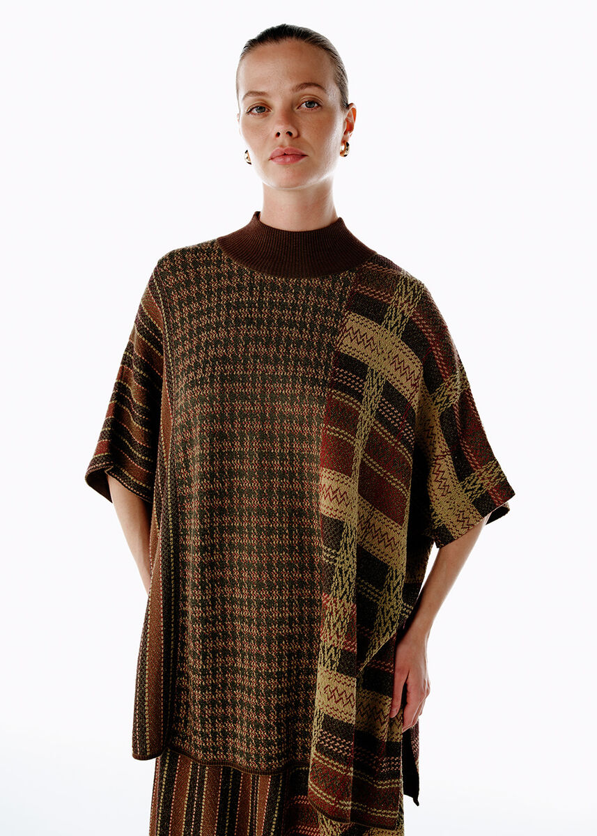 PATCHWORK PATTERNED KNIT TUNIC - KNITSS