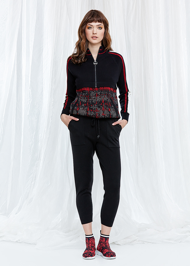 Patterned Red Knit Sneakers - 2