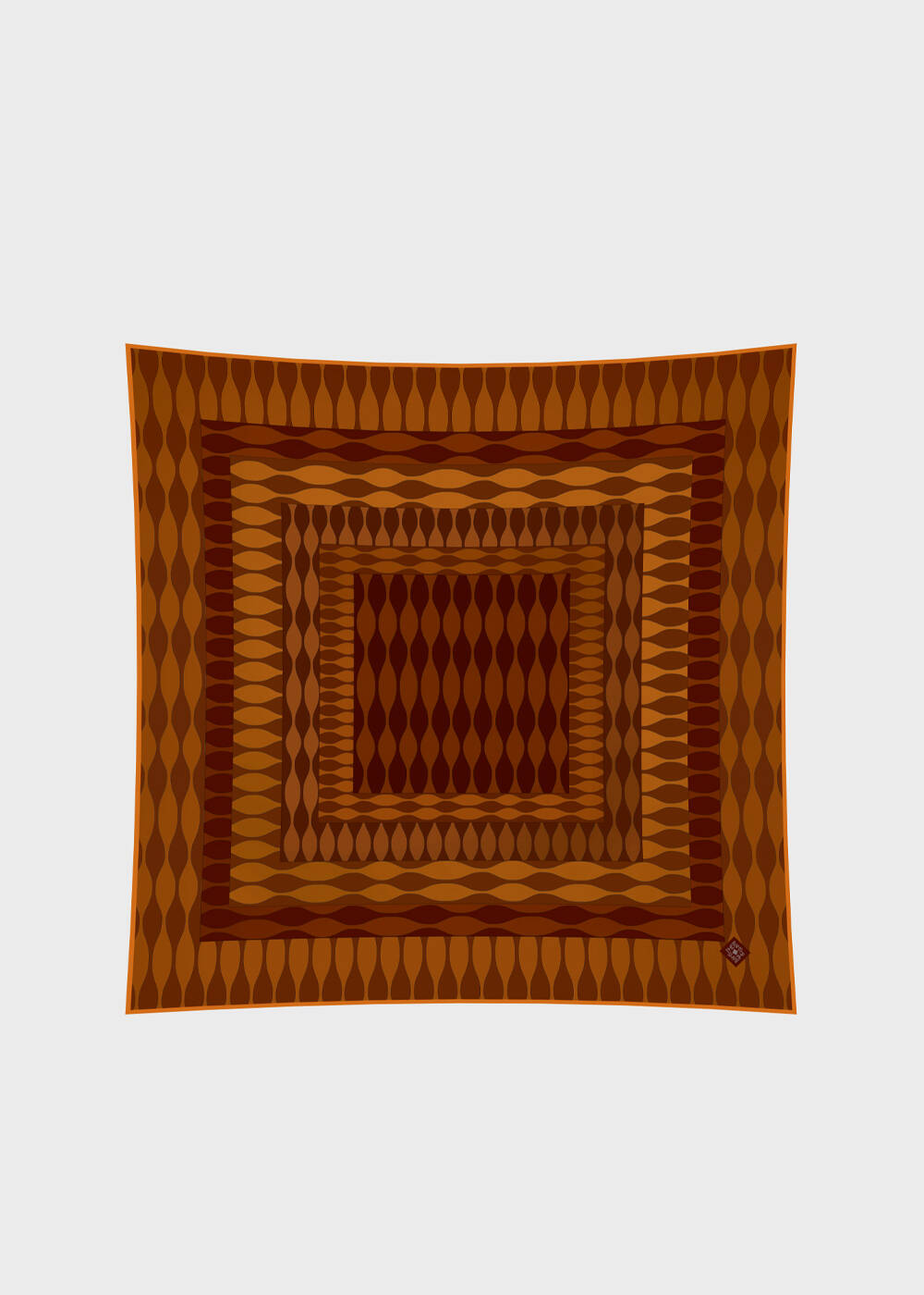 PHERAHS LOGO SQUARE PATTERN PURE SILK SCARF - 2