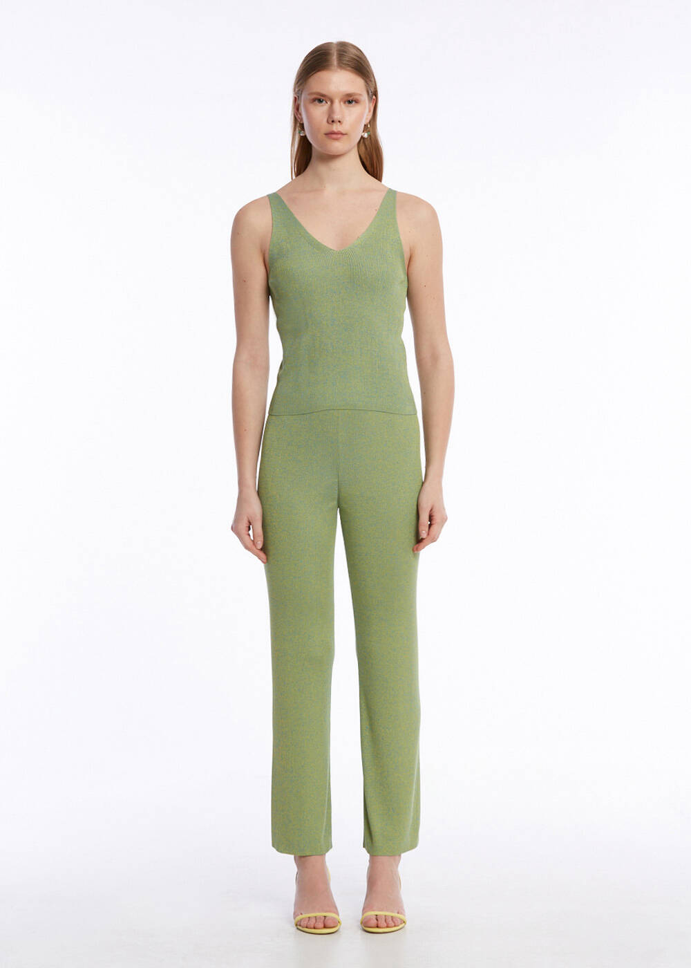 PISTACHIO KNIT PANTS - 1
