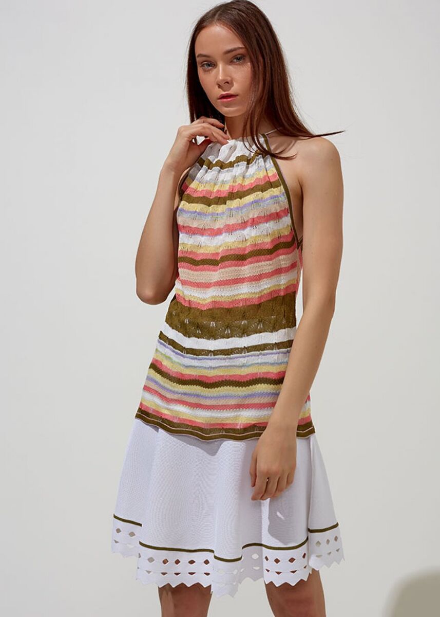 knitted skirt and top set
