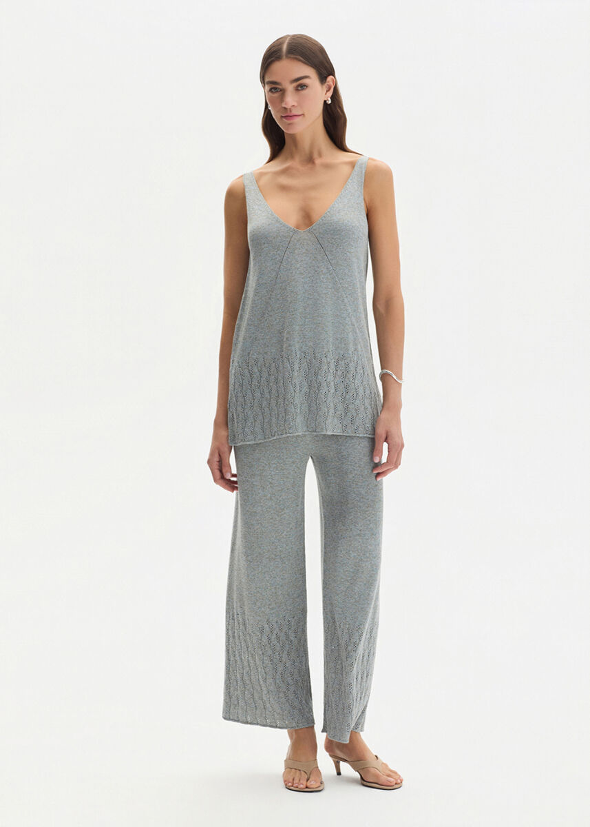 POINTELLA DETAIL ICE KNIT PANTS - KNITSS
