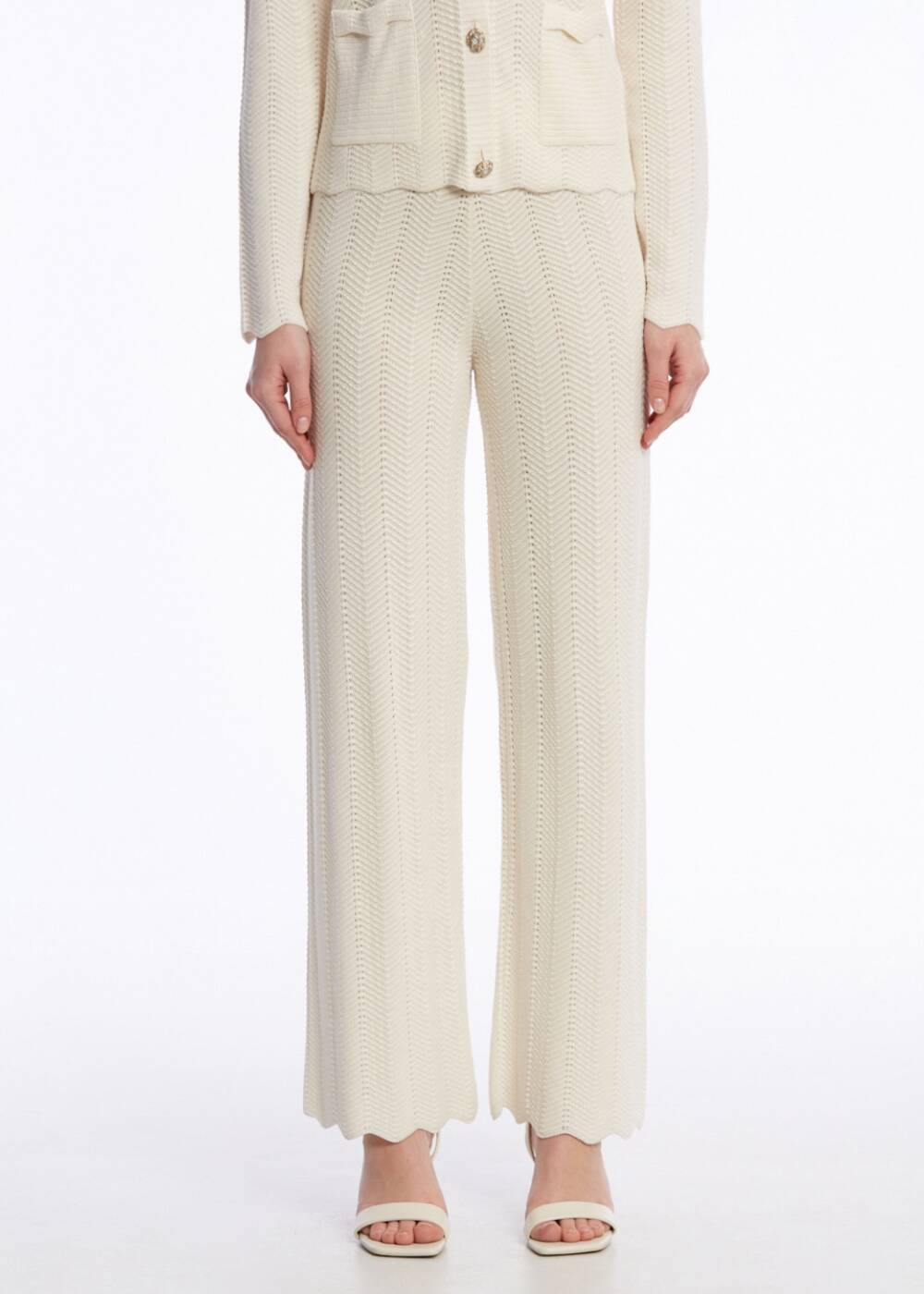 POINTELLA DETAIL KNIT PANTS - 1