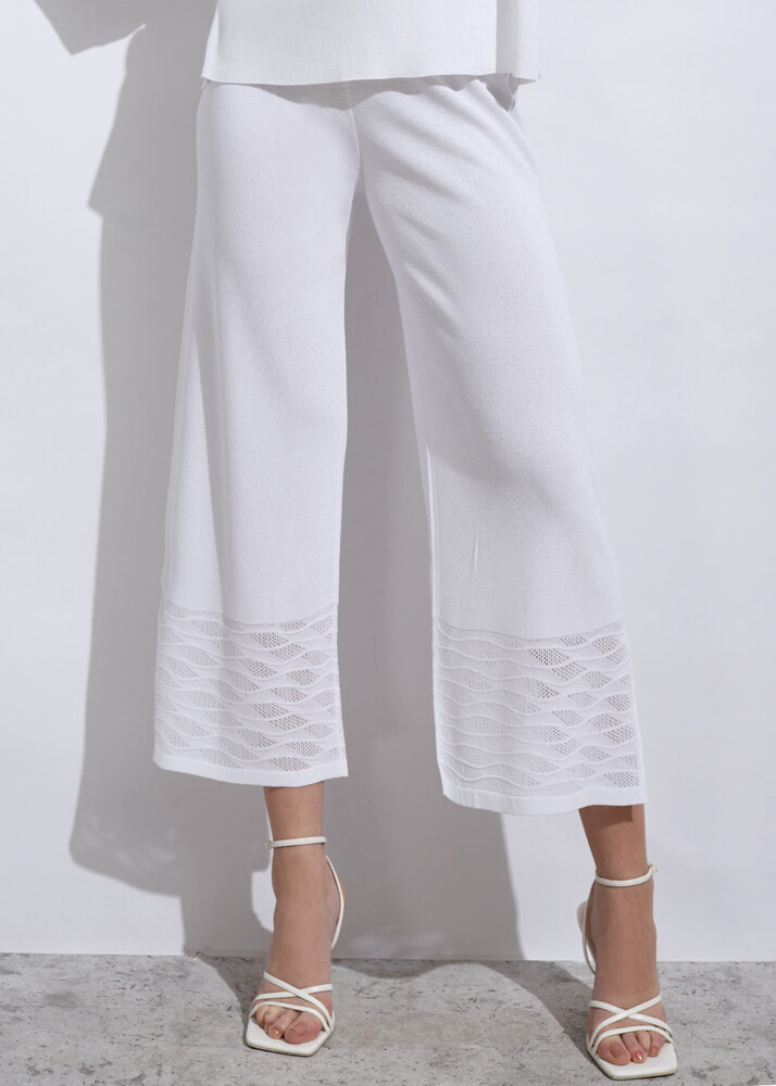Pointelle Hem Crop White Knit Pants Knitss — free download