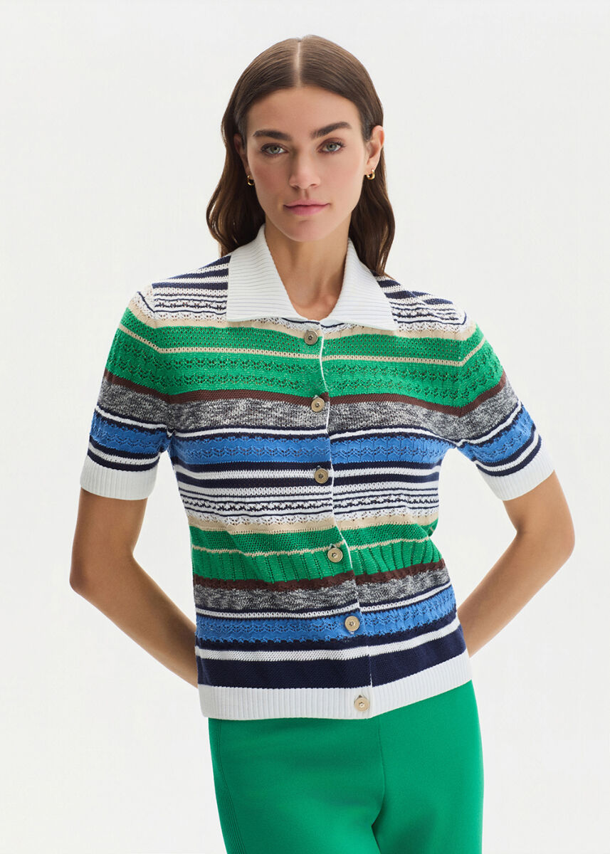 Polo Yaka Organik Pamuk Triko Üst - KNITSS