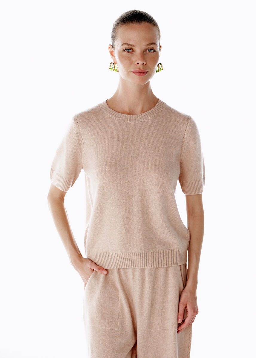 POWDER CASHMERE KNIT TOP - KNITSS