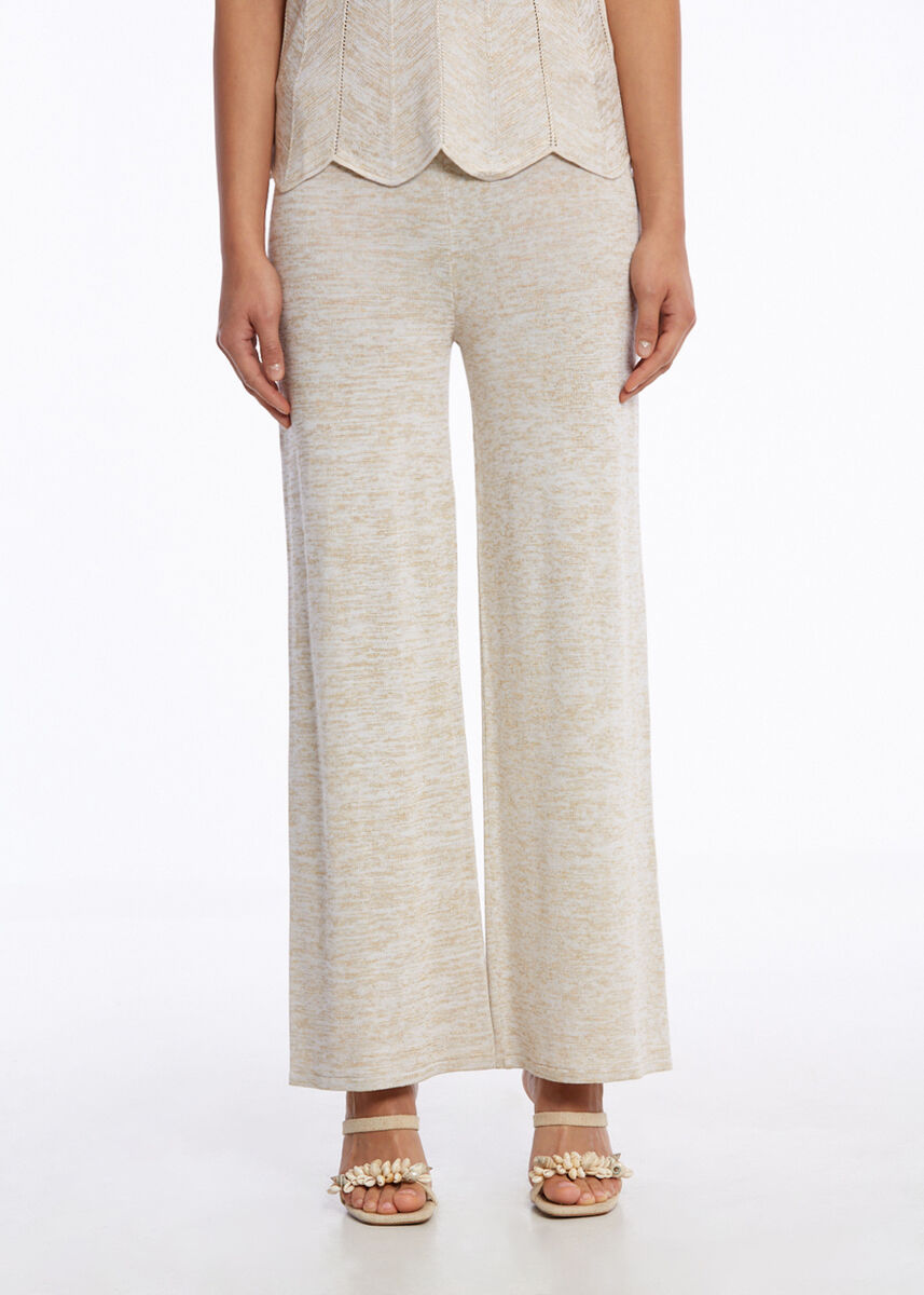 Rahat Kesim Bej Triko Pantolon - KNITSS