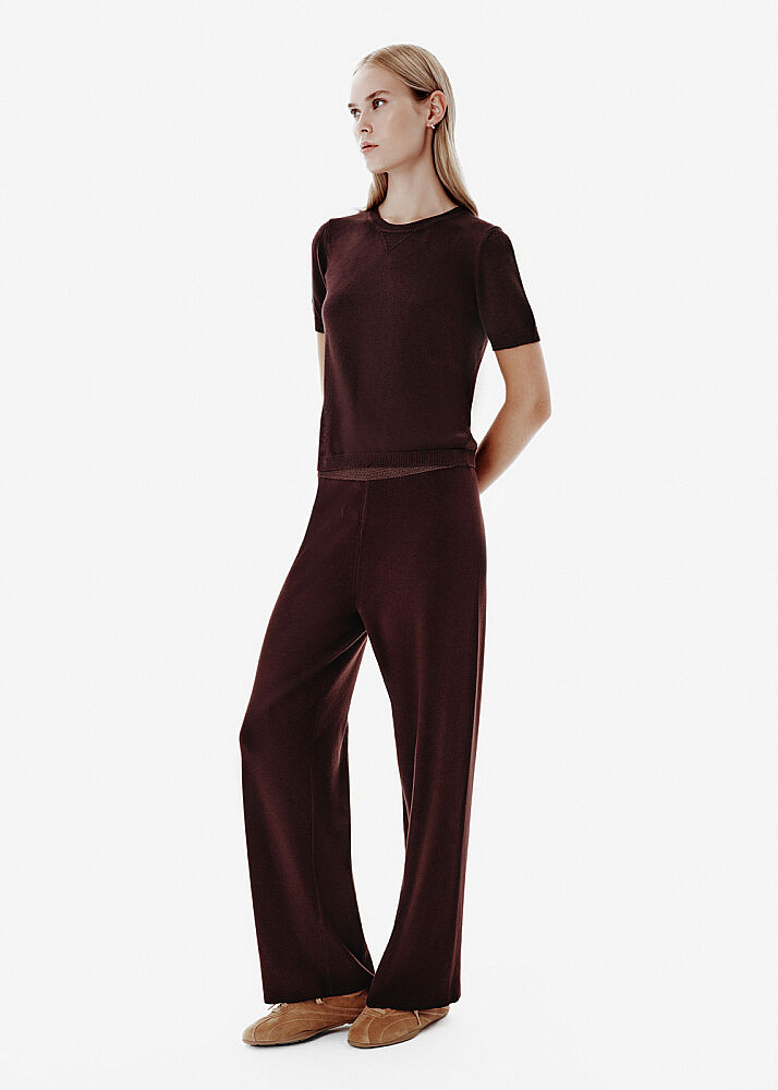 Relax Fit Brown Knit Lounge Pants - KNITSS (1)