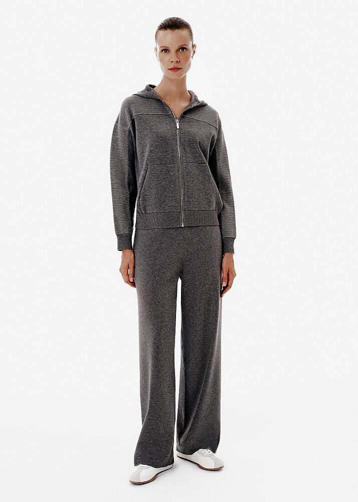 Relax Fit Grey Knit Lounge Pants - KNITSS