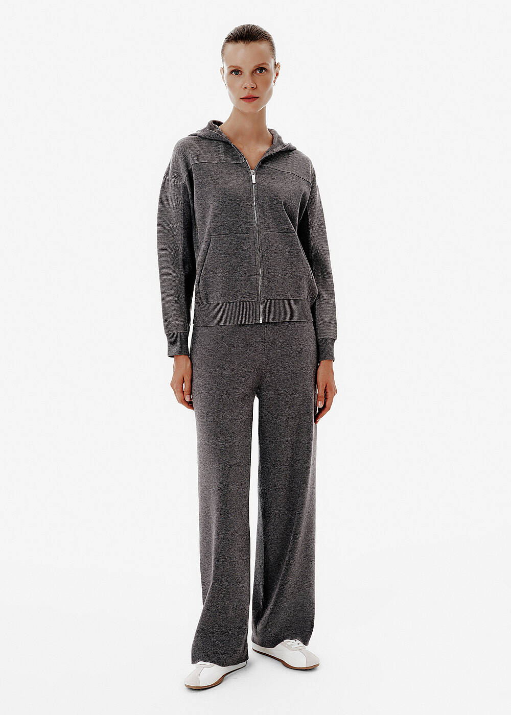 Relax Fit Gri Triko Lounge Pantolon - 1