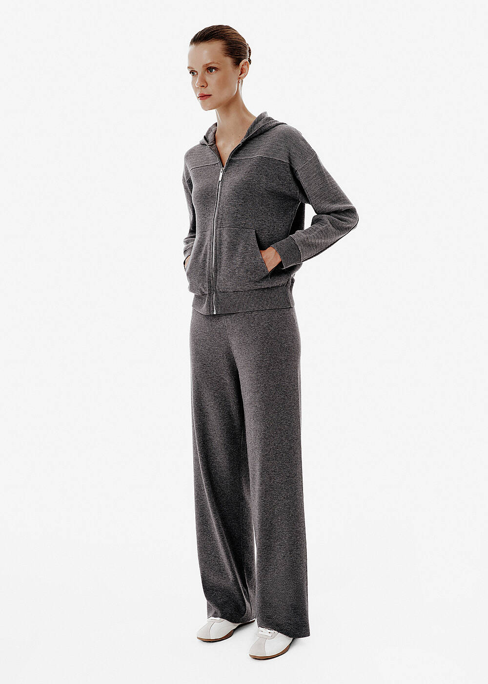Relax Fit Gri Triko Lounge Pantolon - 2