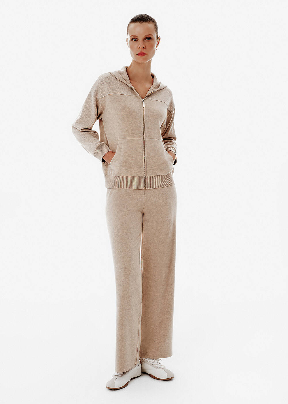 Relax Fit Latte Knit Lounge Pants - 2