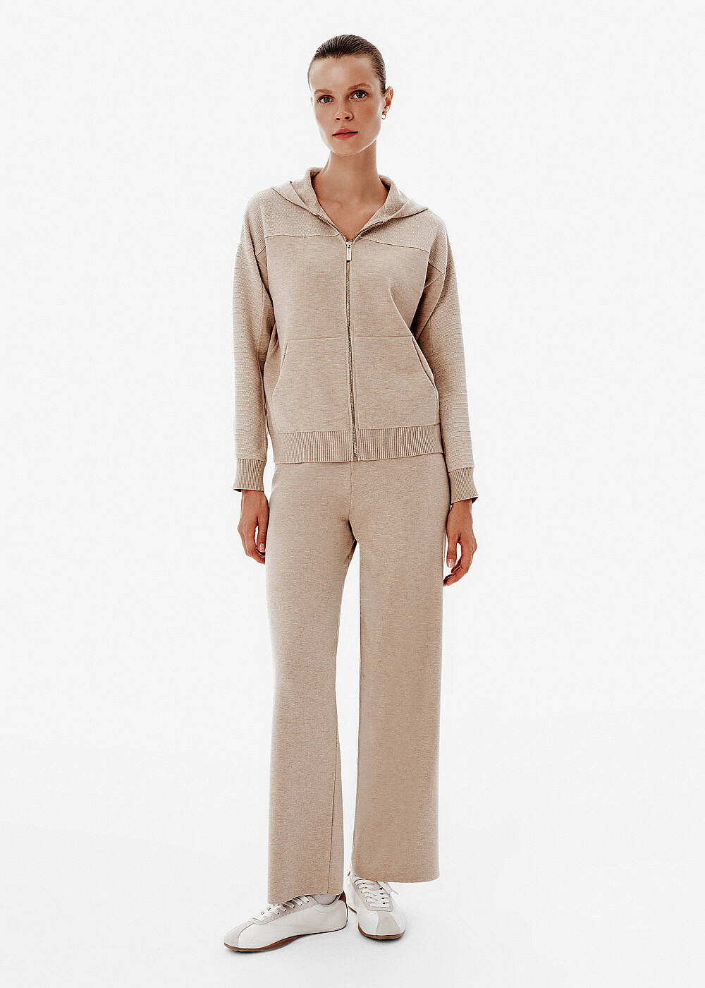 Relax Fit Latte Knit Lounge Pants - 1