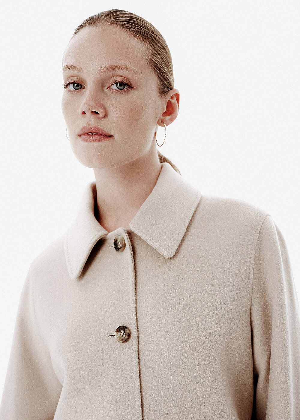 Relax Fit Pocket Detail Beige Coat - 2