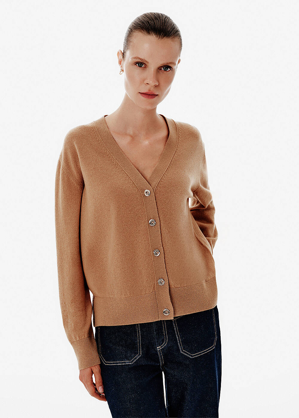 Relax Fit Toffee Knit Cardigan - 1