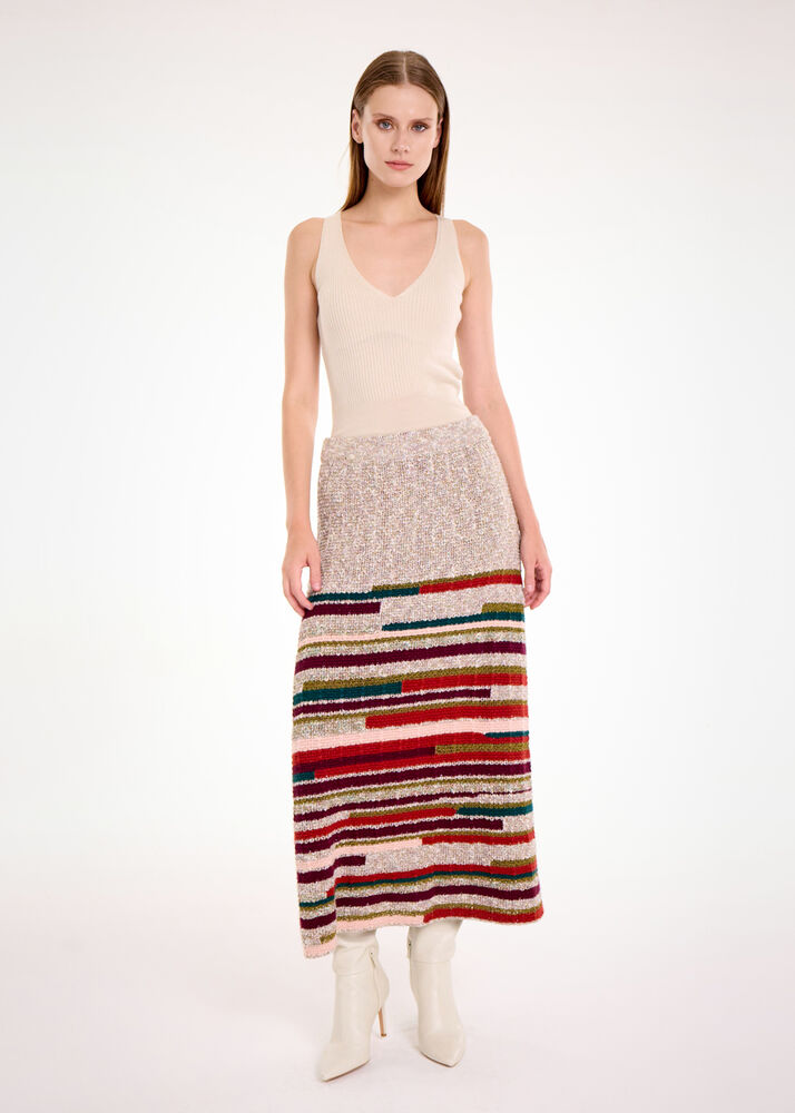 Renk Geçişli Triko Etek - KNITSS (1)