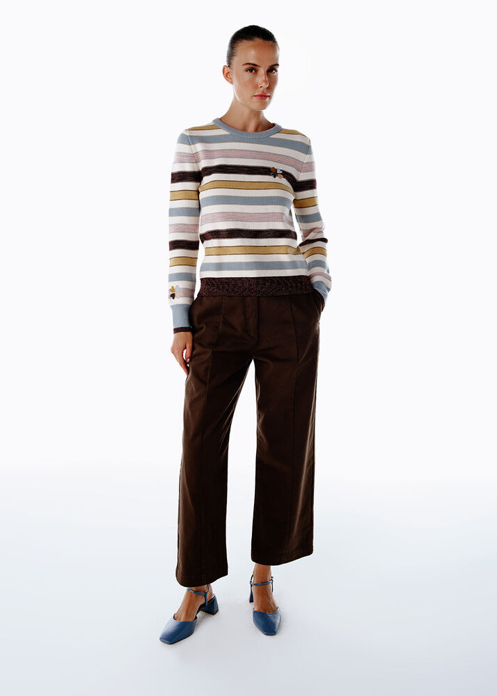 Renkli Kalp Nakışlı Triko - KNITSS (1)