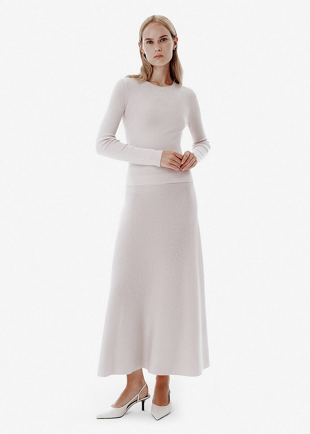 Rib Örgü Bej Triko - 2