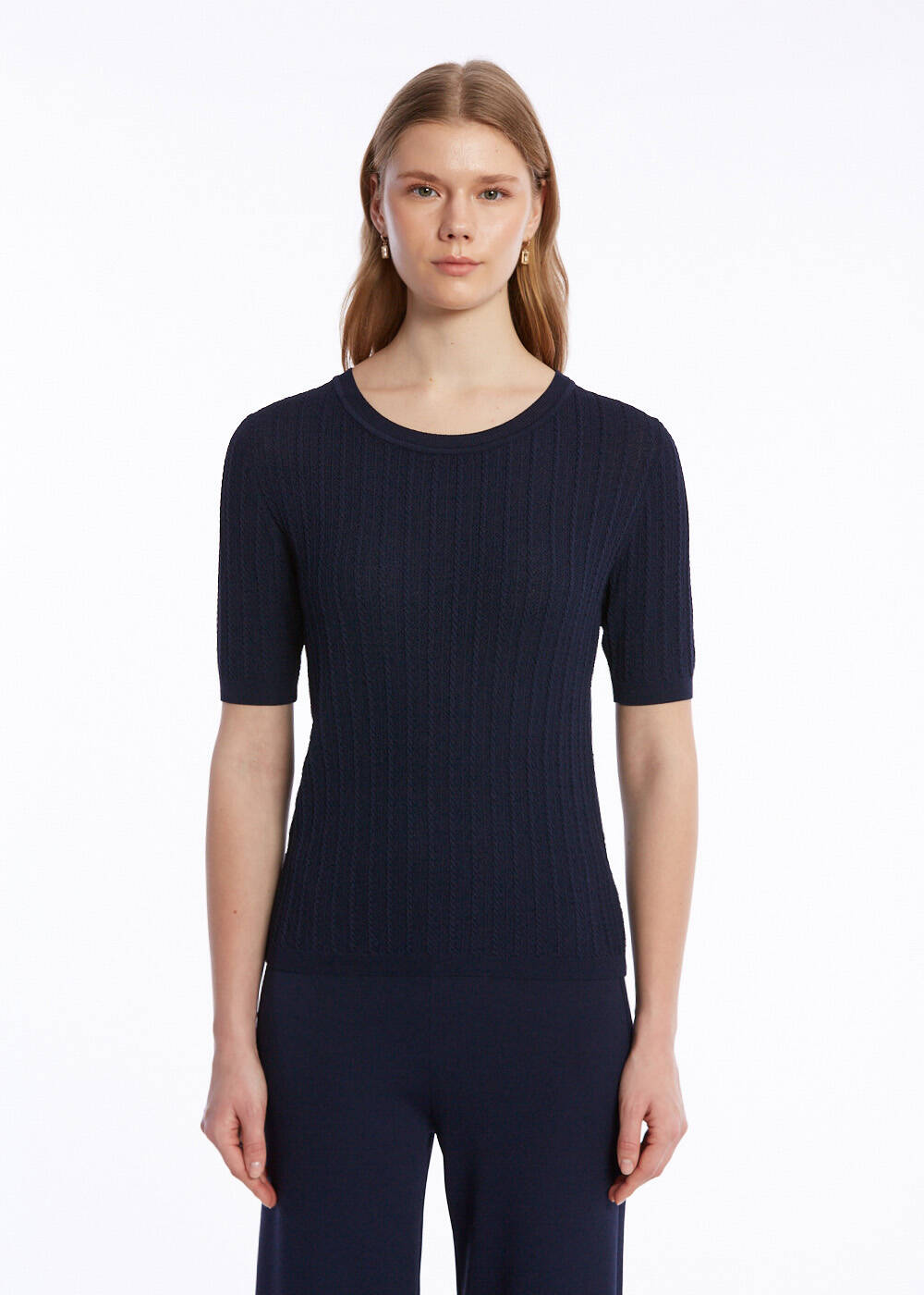 Alexa Top Long - Merino - Navy - Pre-Order