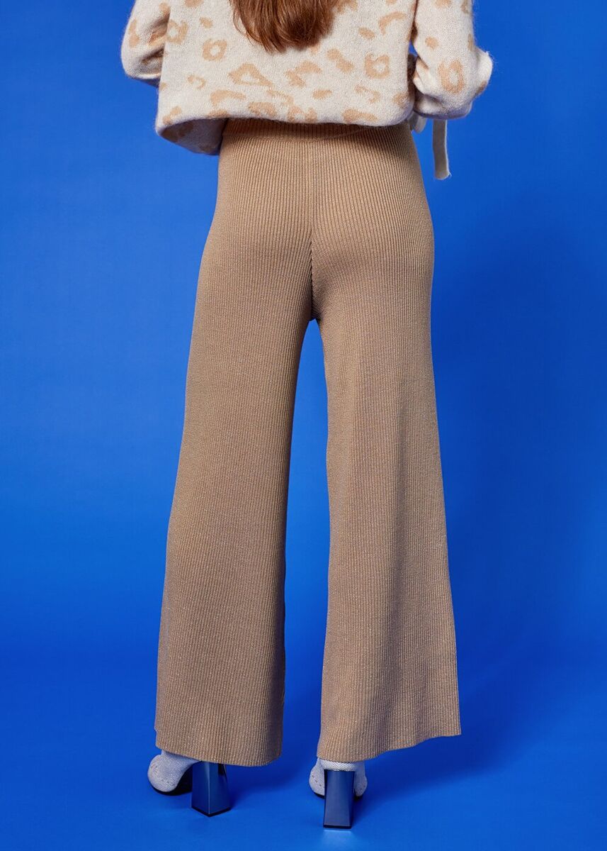 Ribli Bej Lurex Triko Pantolon · 4