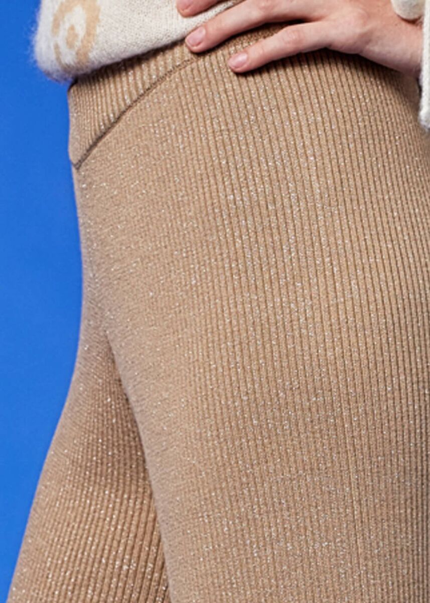 Ribli Bej Lurex Triko Pantolon · 5