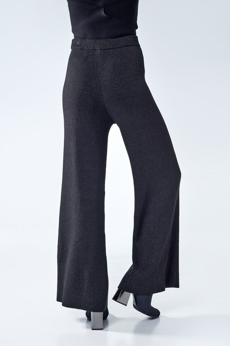 Ribli Siyah Lurex Triko Pantolon · 3