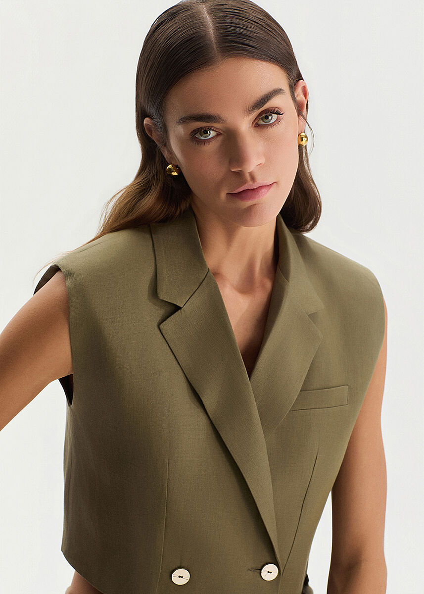 ROSEMARY LINEN VEST - KNITSS