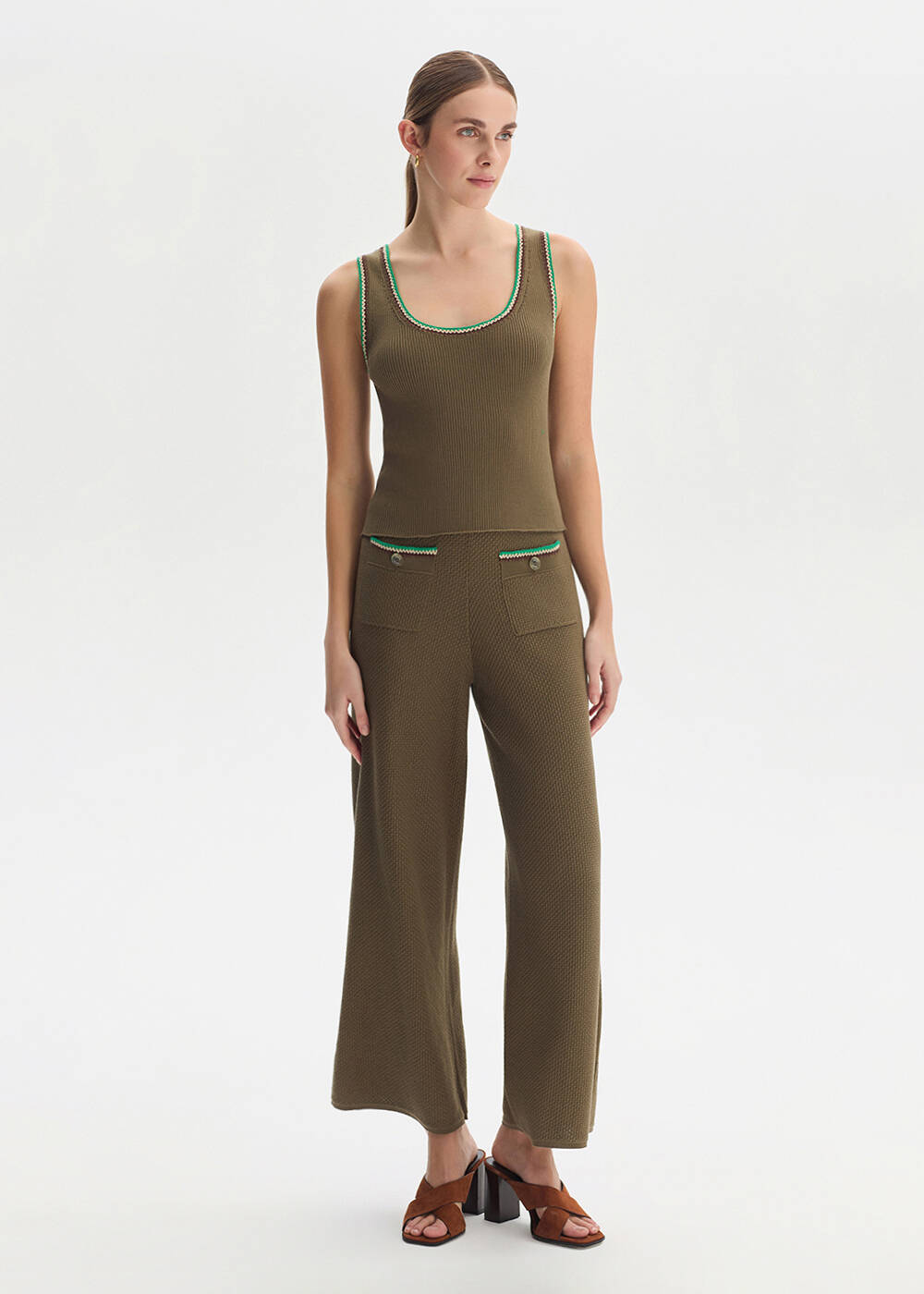 ROSEMARY ORGANIC MERSERISE COTTON KNIT PANTS - 2