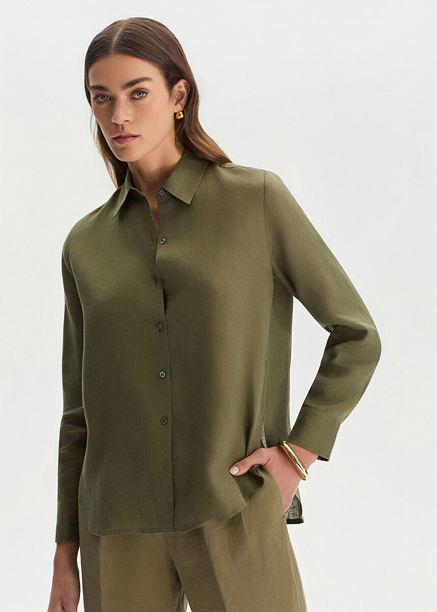 ROSEMARY REGULAR FIT LINEN SHIRT - KNITSS