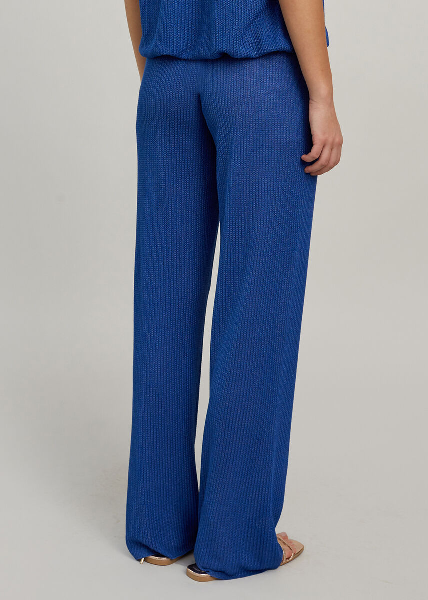 Saks Mavisi İnce Yazlık Triko Pantolon · 3