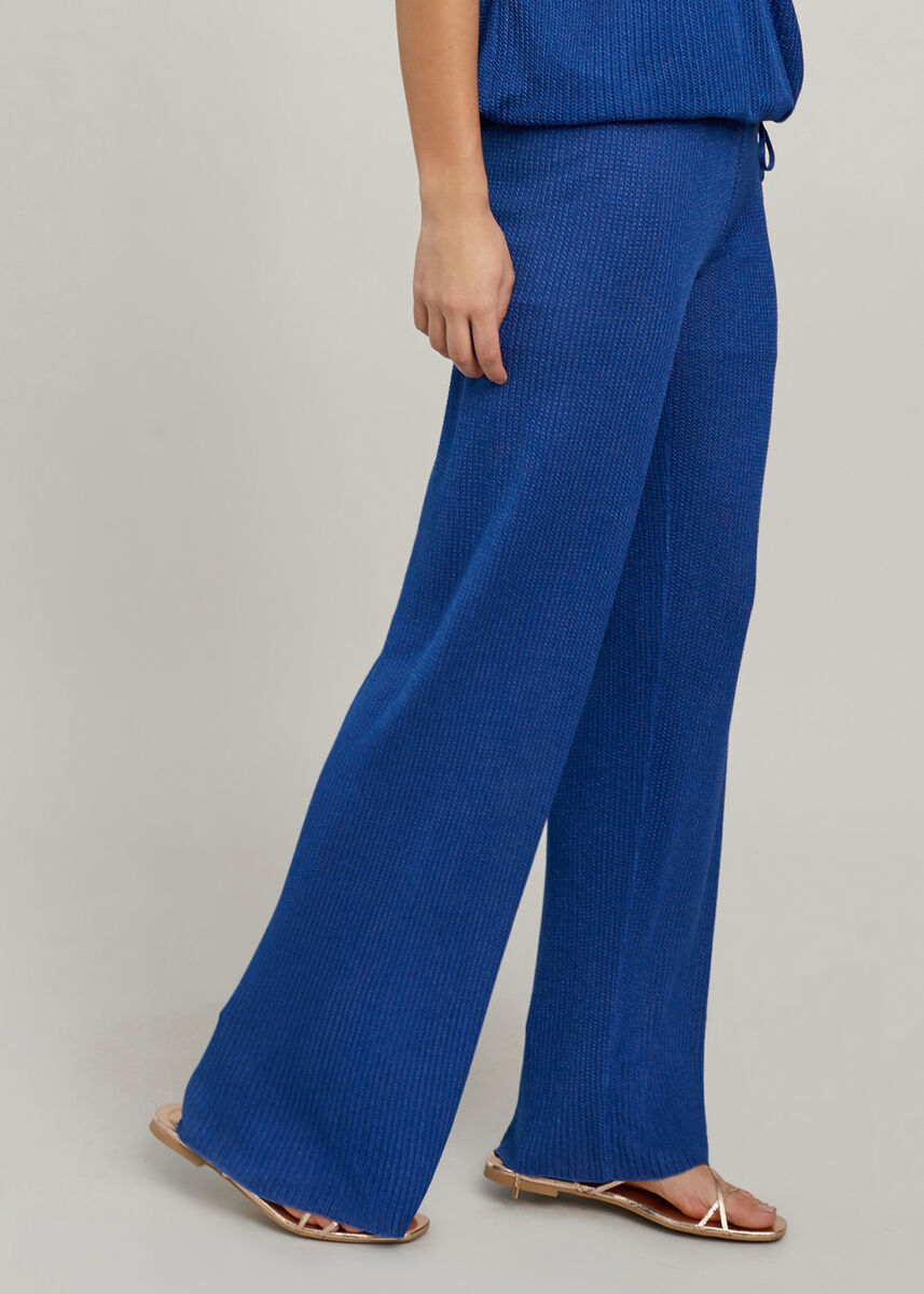Saks Mavisi İnce Yazlık Triko Pantolon · 4