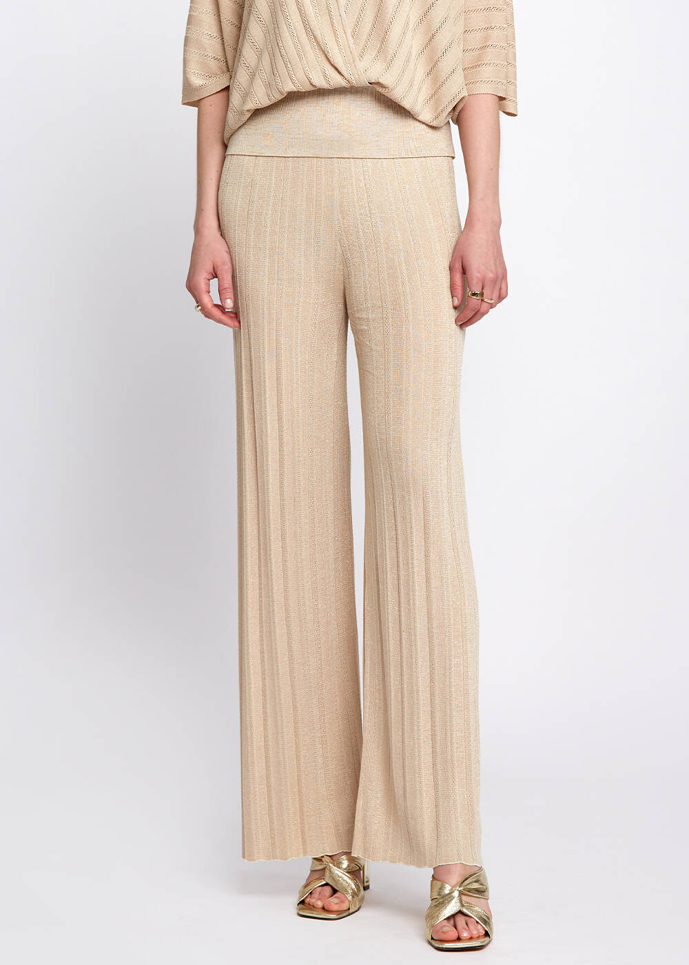 Sand Light Knit Pants - 1