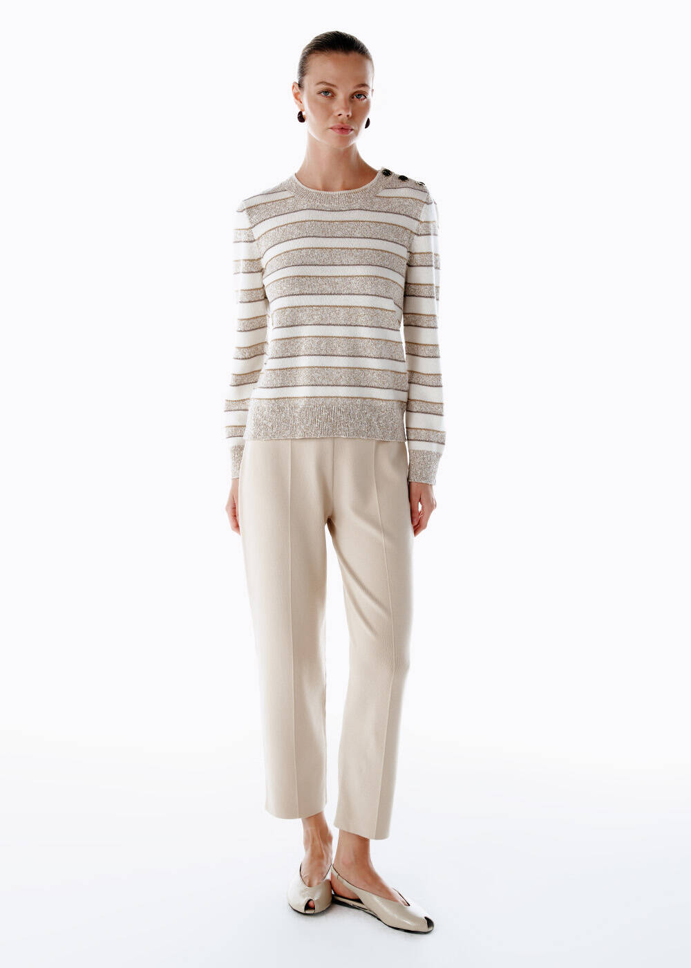 SHOULDER BUTTON DETAILED SWEATER - 2