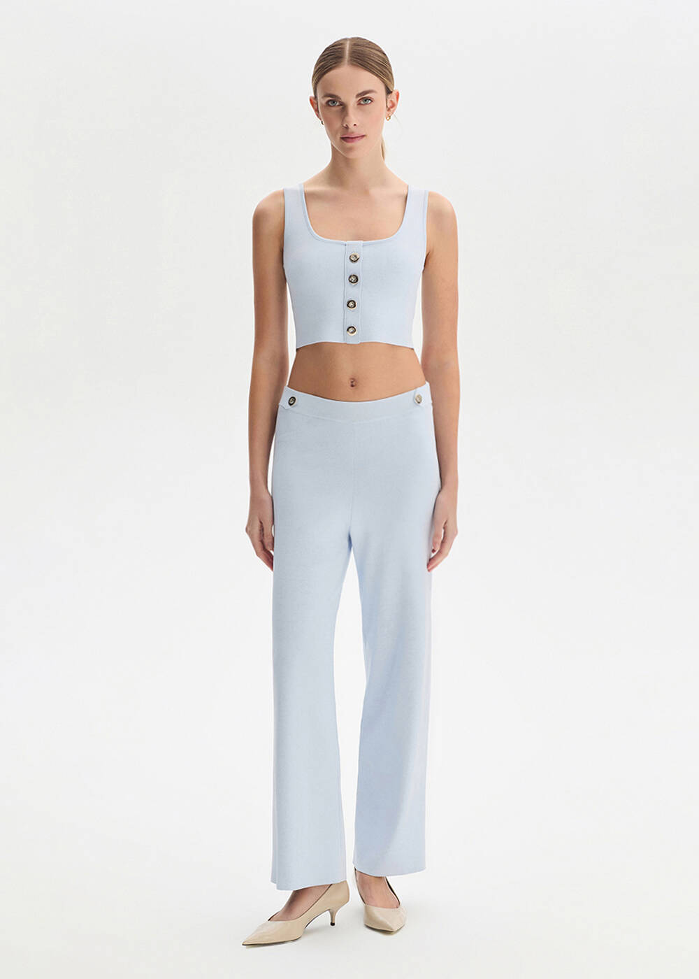 Sky Crop Knıt Top - 2