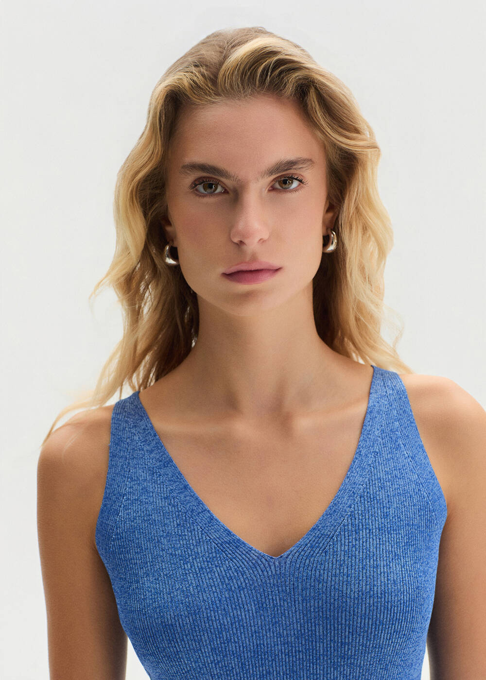 SLIM FIT AZURE KNIT TOP - 2