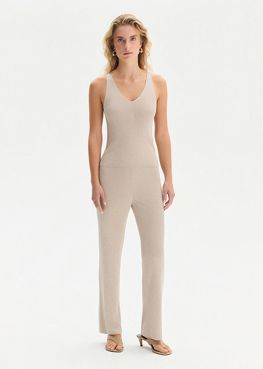 SLIM FIT SAND KNIT TOP - 2