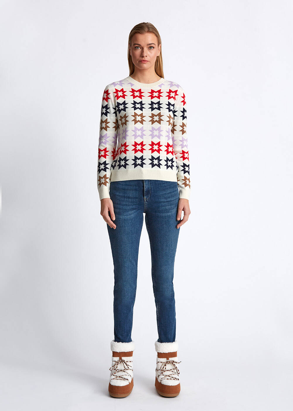 STAR PATTERNED MERINO WOOL SWEATER - 2
